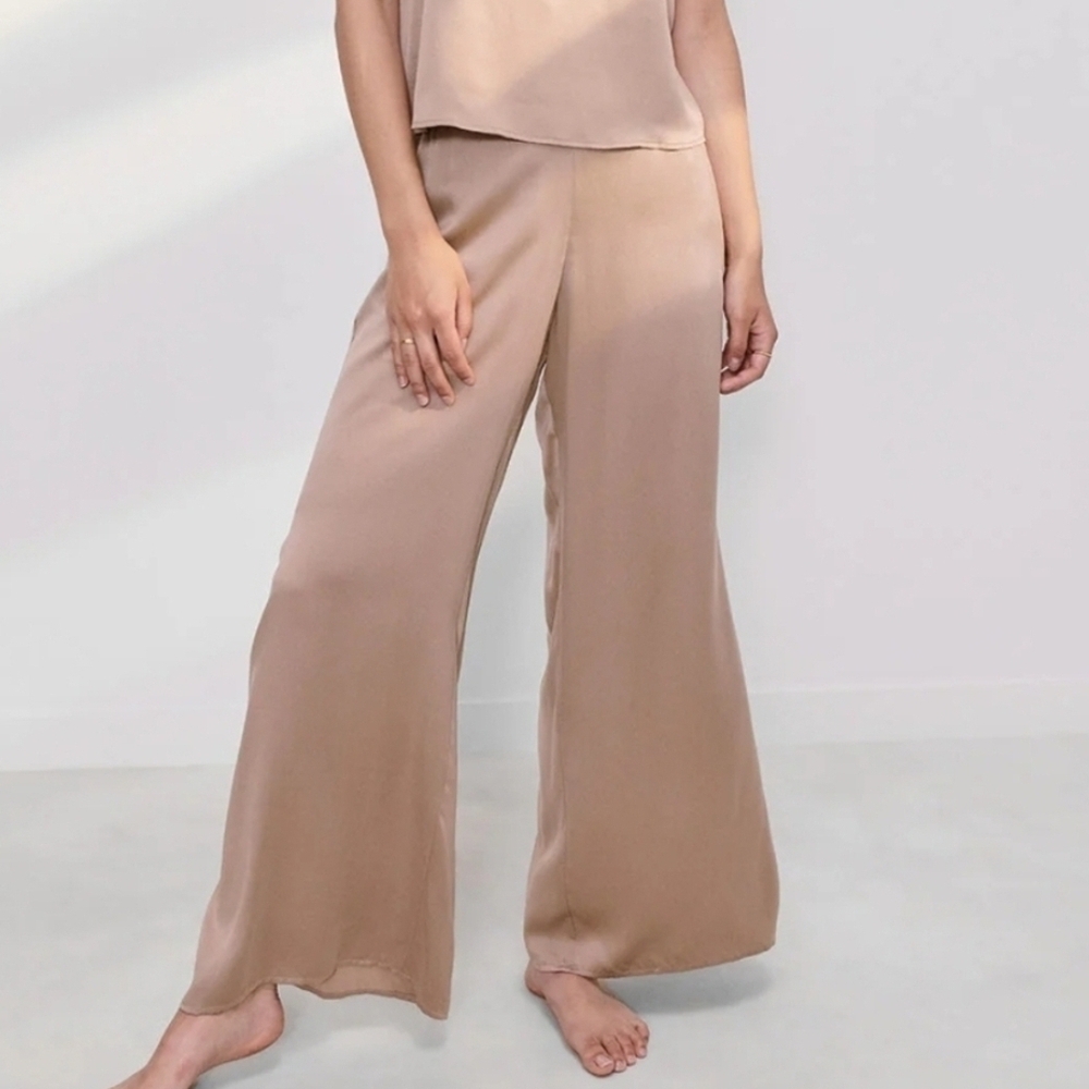 Nordstrom Tan Wide-Leg Women's Pants, Brand New With Tags
